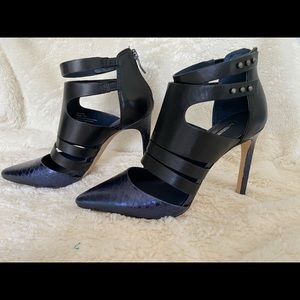 Blue “metallic” and black BCBGeneration Heels
